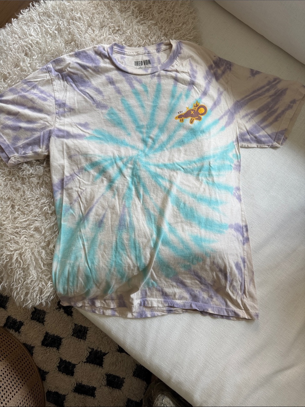 Theo Von Return of the Rat tie-Dye T-Shirt — sz large 100% cotton